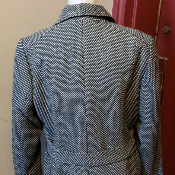 Talbots Ladies Black/Gray Stripe Jacket Size 12 - Picture 8 of 16